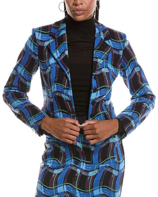 Diane von Furstenberg Blue Viv Jacket