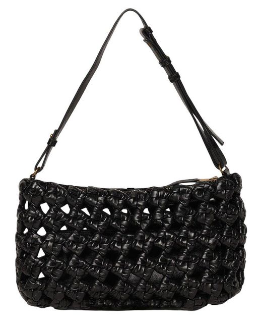 Walter Baker Black Ash Leather Clutch