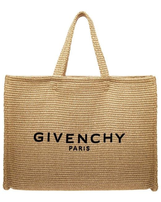 Givenchy Natural G Medium Raffia Tote