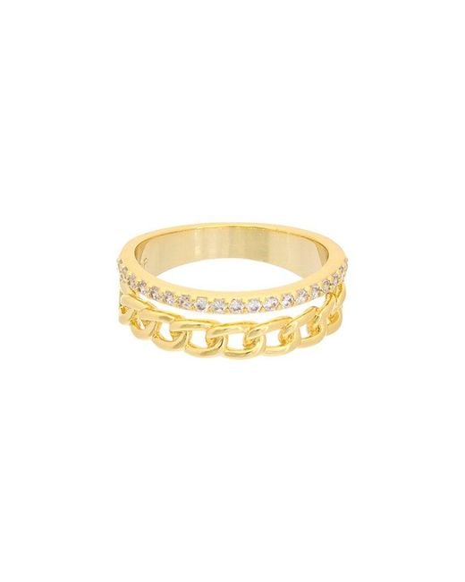 Juvell White 18k Plated Cz Ring