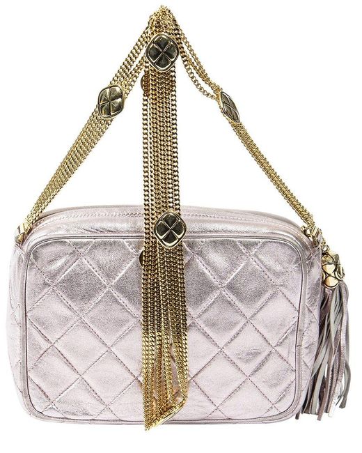 Chanel Limited Edition Lambskin Leather 1989 Rare Quilted Small Metallic Tassel Chain Bag (Authentic Pre-Owned)