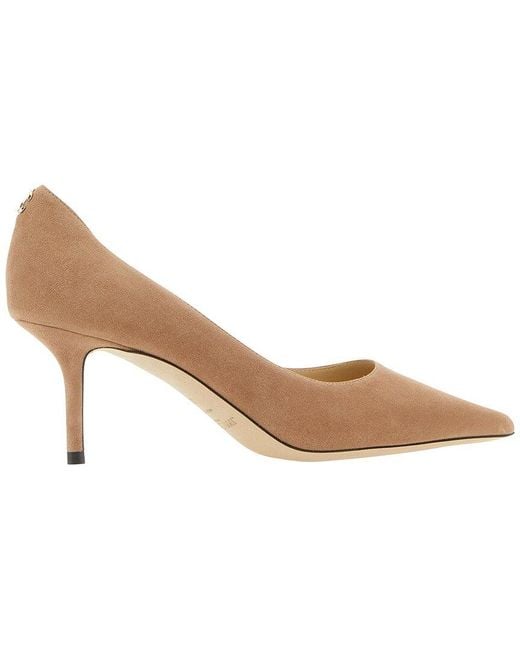 Gucci Natural Jimmy Choo Love65 Suede Pump
