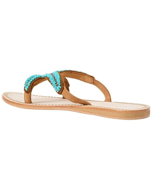 Jack Rogers Blue Starland Suede Sandal