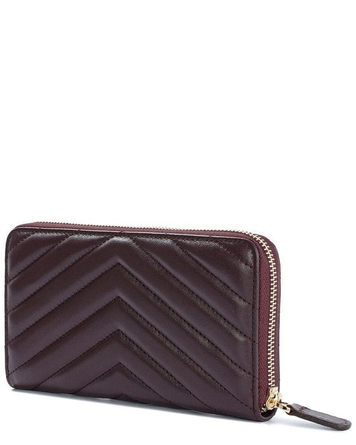 Tiffany & Fred Paris Natural V-Shape Quilted Leather Wallet