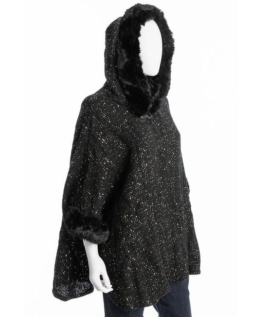 Saachi Black Under The Stars Poncho