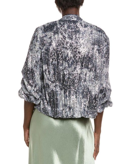 Diane von Furstenberg Gray Laredo Sequin Jacket