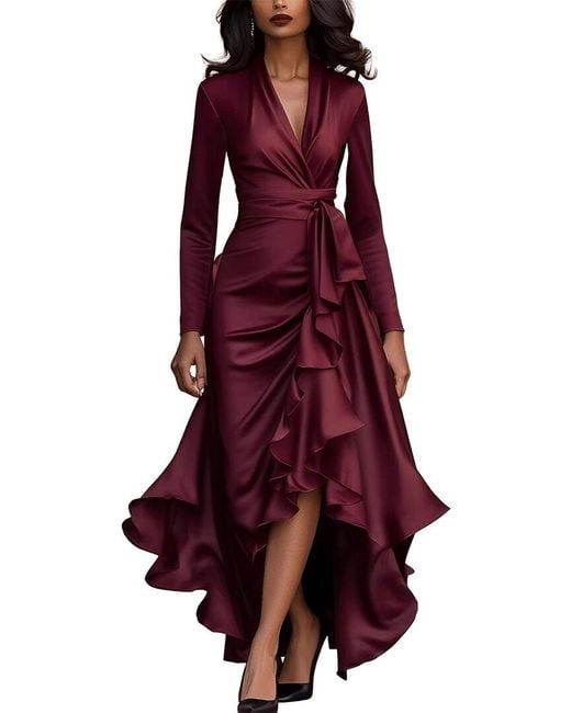 Dilireba Red Maxi Dress