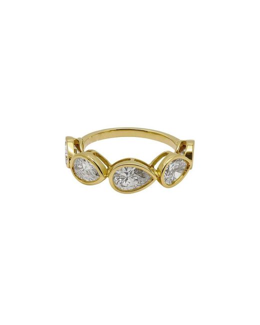 Prince Diamond & Jewelry Metallic 14K 2.07 Ct. Tw. Lab-Grown Diamond Lab-Grown Pear Ring