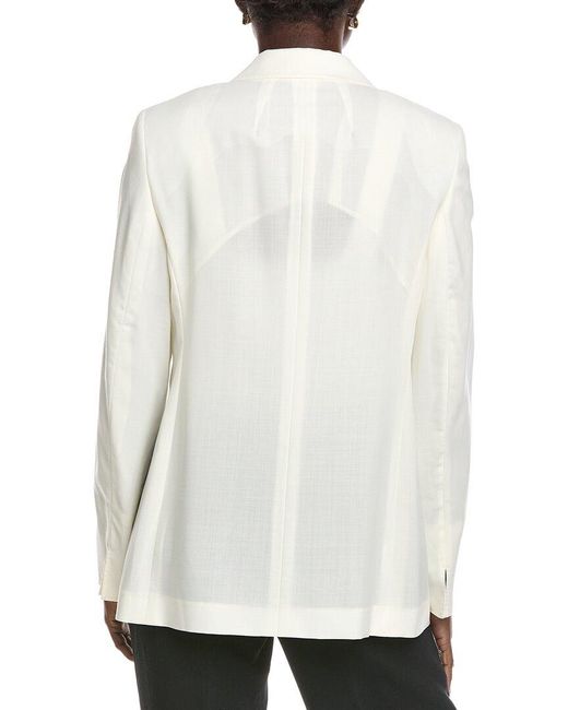 Akris White Martin Wool-Blend Blazer