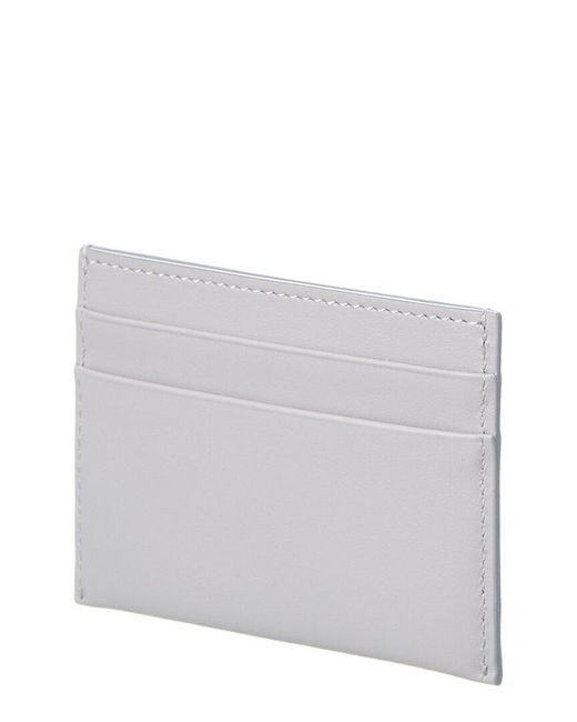 BURBERRY Leather Small White Card Holder Wallet