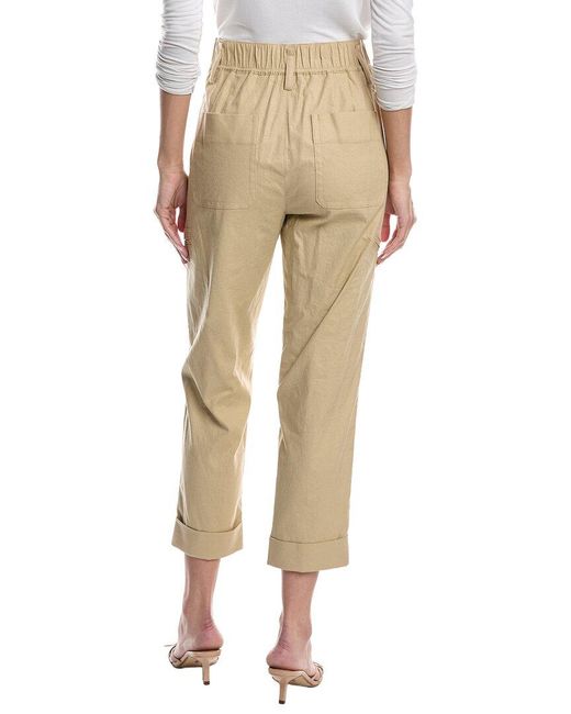 Vince Natural Linen-Blend Utility Pant