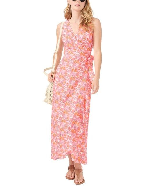 J.McLaughlin Pink Cerise Linen-Blend Dress