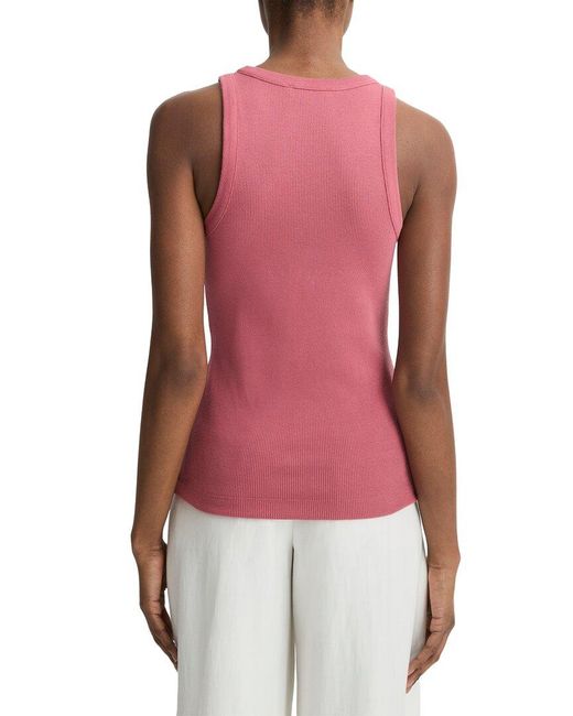 Vince Red Scoop Neck Tank Top