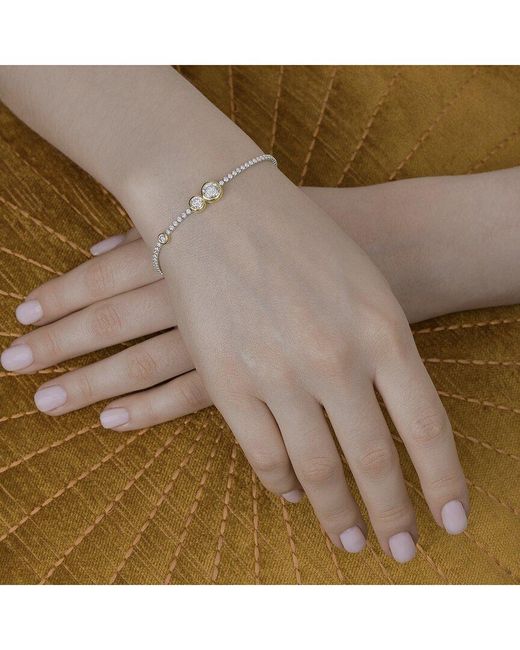 Lab Grown Diamonds White 14K 3.48 Ct. Tw. Lab-Grown Diamond Bangle Bracelet