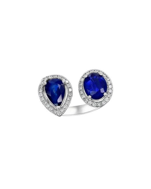 Jewels by Viomo Blue 14K 4.70 Ct. Tw. Diamond & Sapphire Ring