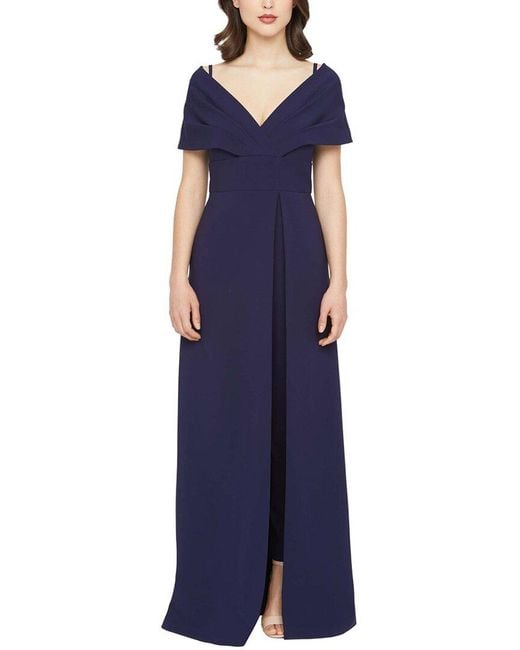 Kay Unger Blue Irelyn Walk Thru Jumpsuit