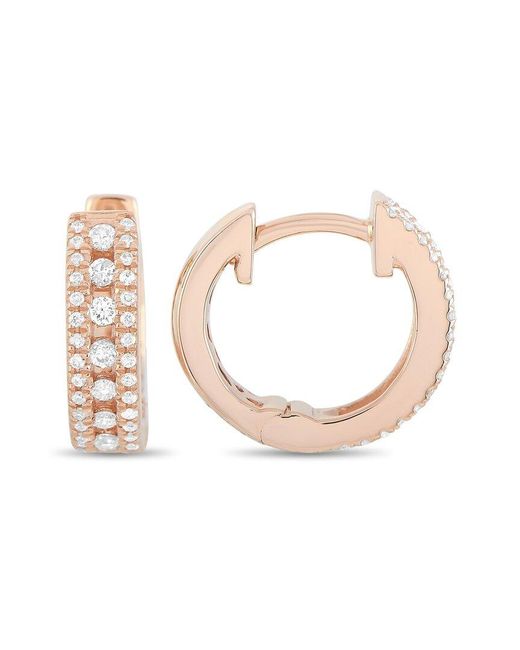 Diamond Select Cuts Pink 14k 0.35 Ct. Tw. Diamond Hoops
