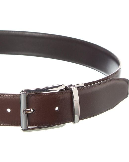 Bruno Magli Black Luca Reversible Leather Belt for men