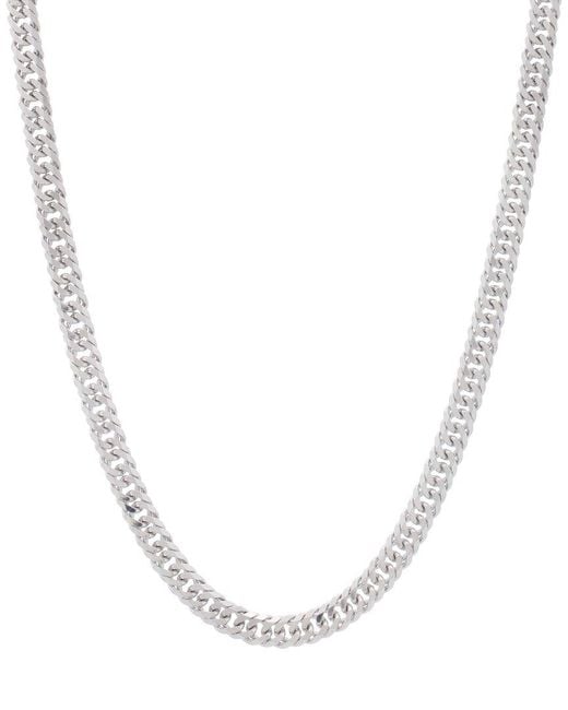 Italian Silver White Miami Cuban Necklace