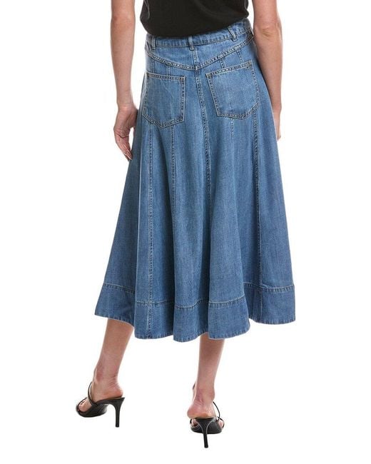 Cinq À Sept Blue Mathilde Denim Maxi Skirt