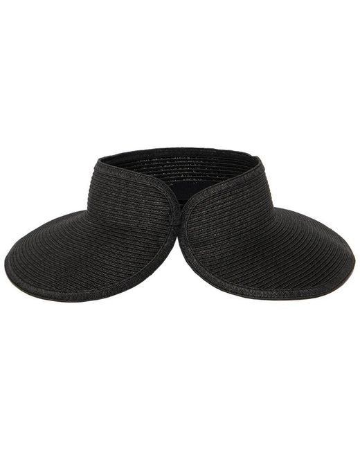 San Diego Hat Black Signature Ultrabraid Large Brim Visor