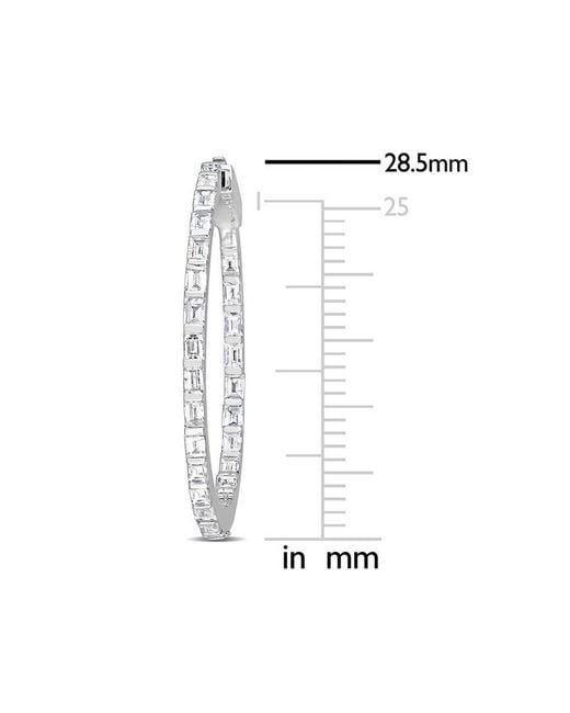 Rina Limor White 14k 2.08 Ct. Tw. Diamond Inside-out Hoops