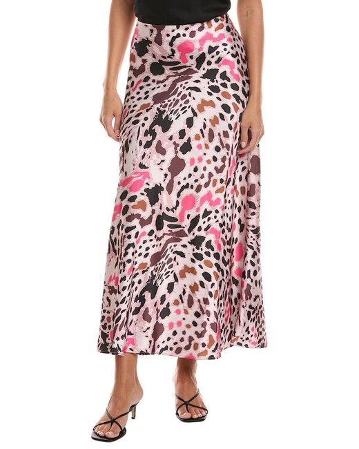 tyler boe Red Edie Charmeuse Maxi Skirt