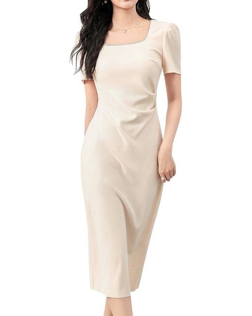 Monique Lagarde Natural Midi Dress