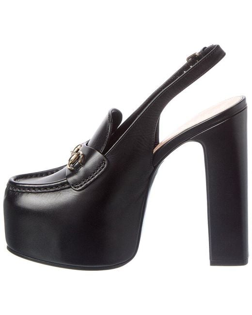 Gucci Black Horsebit Leather Pump