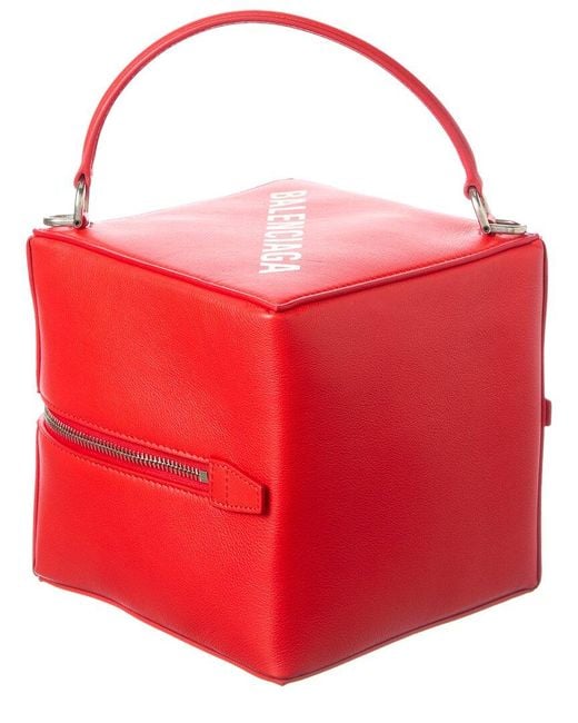 Balenciaga Red Dolly Leather Shoulder Bag