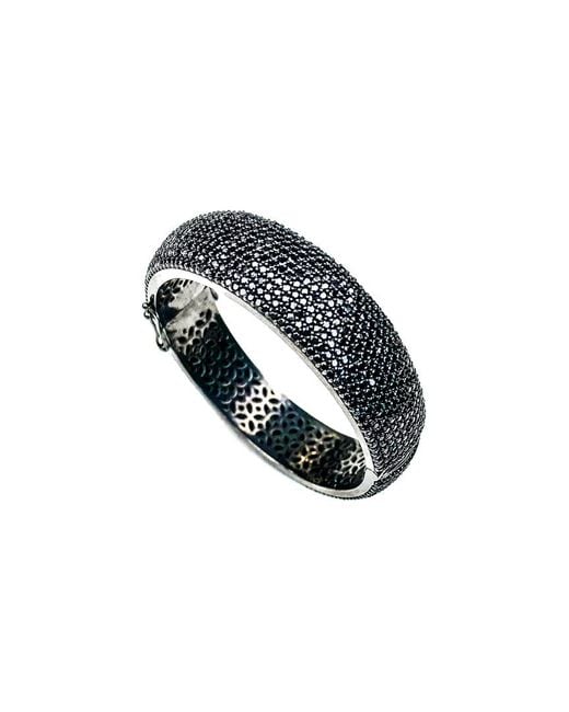 Arthur Marder Fine Jewelry Blue Silver Black Spinel Bangle