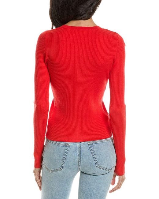 Splendid Red Jette Ribbed Top