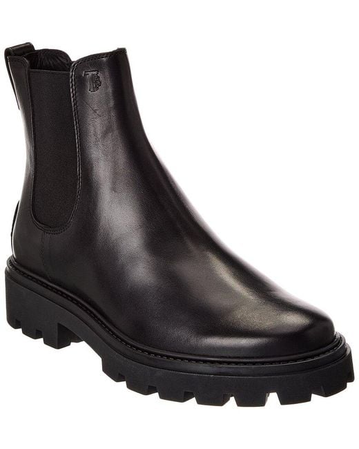 Tod's Black Leather Boot for men