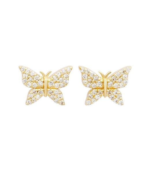 Suzy Levian Metallic 14k 0.35 Ct. Tw. Diamond Butterfly Studs