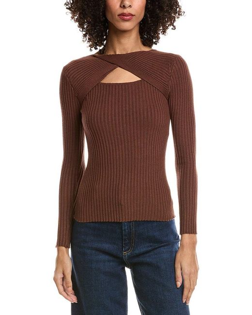 Madison Miles Red Knit Top
