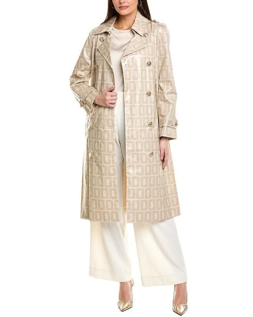 Karl Lagerfeld Natural Double L Trench Coat