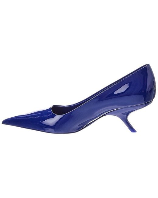 Ferragamo Blue Eva 55 Patent Pump