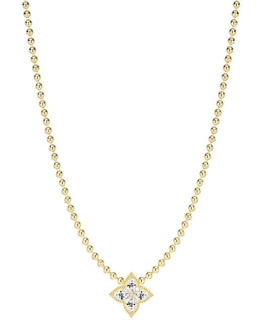 Gabi Rielle Metallic Shining Moment 14k Over Silver Cz Luxe Clover Necklace
