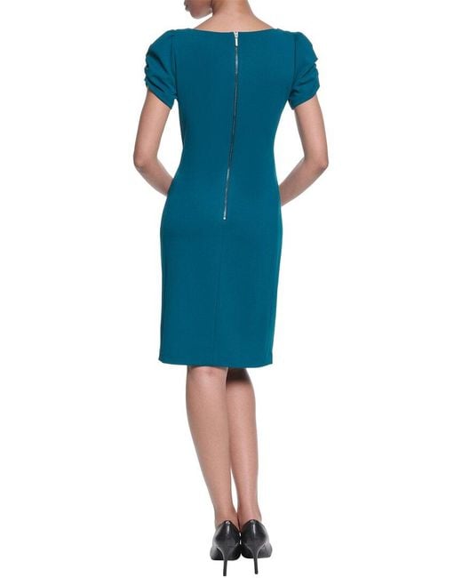 Karl Lagerfeld Blue Scuba Sheath Dress