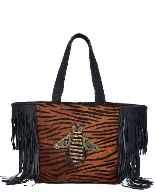 Guadalupe Design Tote Bag Guadalupe Queen Bee Exotic Leather