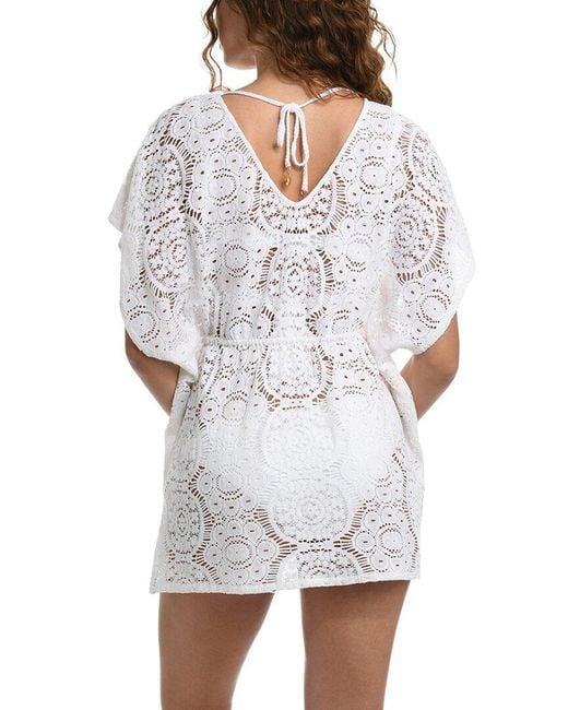 Sunshine 79 White Crochet Caftan