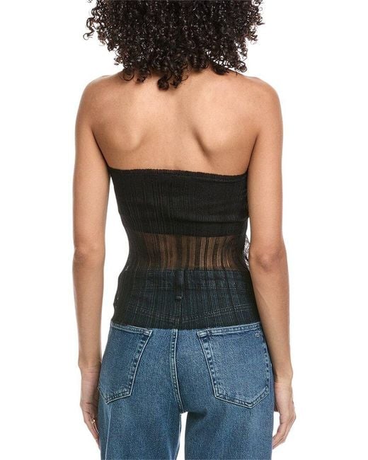 Jonathan Simkhai Black Emberly Tube Top