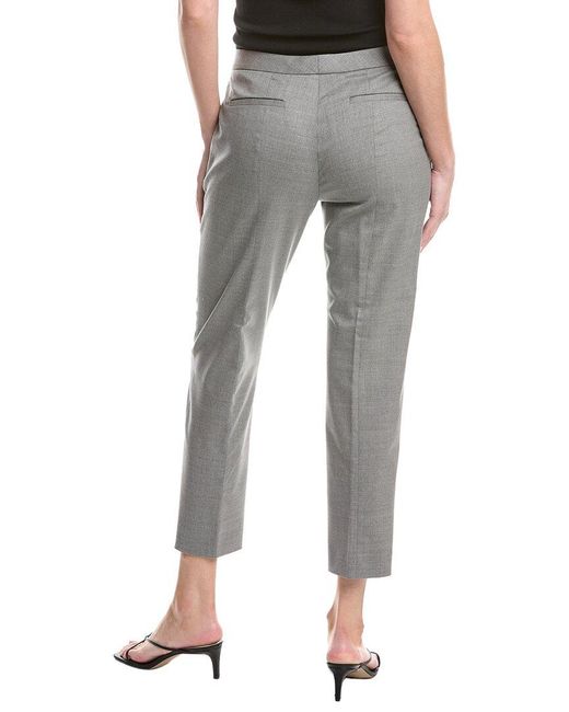 Fabiana Filippi Gray Assisi Slim Frescolana Wool-Blend Pant