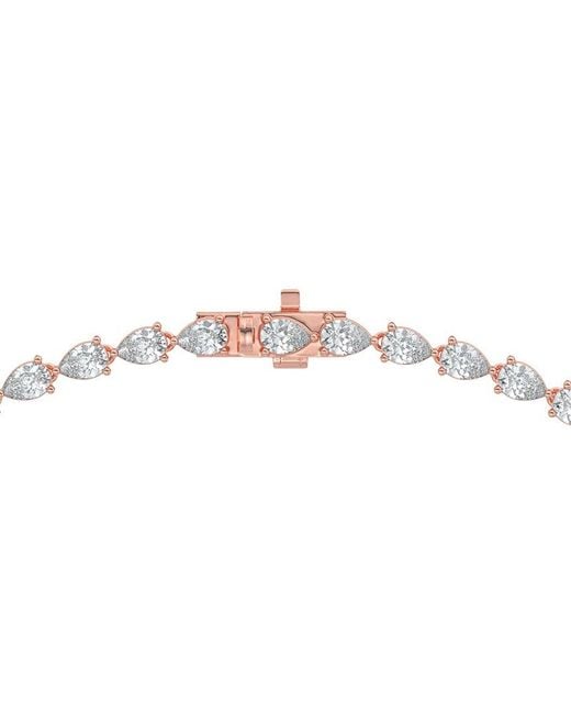 Sabrina Designs Lab Grown Diamonds Metallic 14K Rose 11.89 Ct. Tw. Lab-Grown Diamond Tennis Necklace