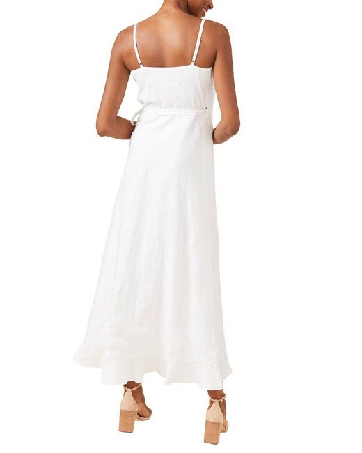 J.McLaughlin White Emilia Linen Midi Dress