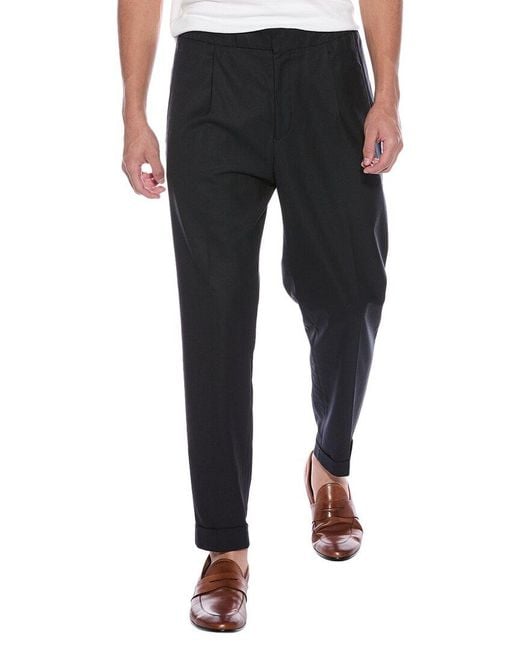 Reiss Black Brighton Pleated Relaxed Trouser for men