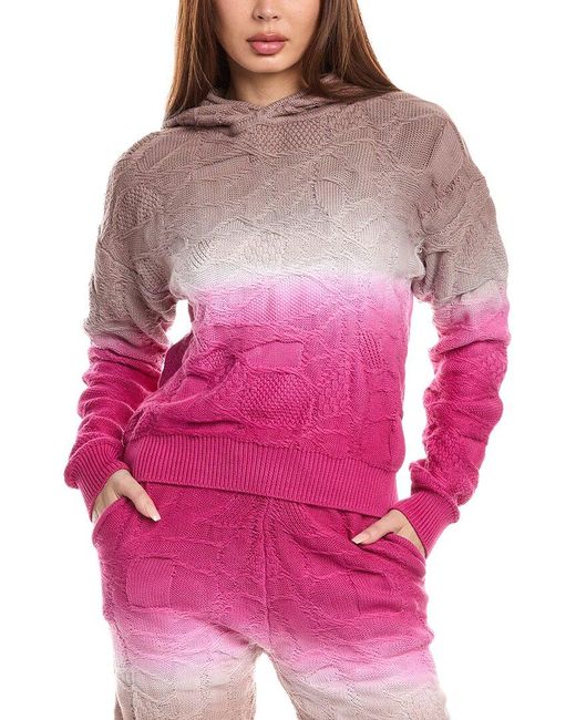 Twenty Pink Crossover Netting Sweater Hoodie