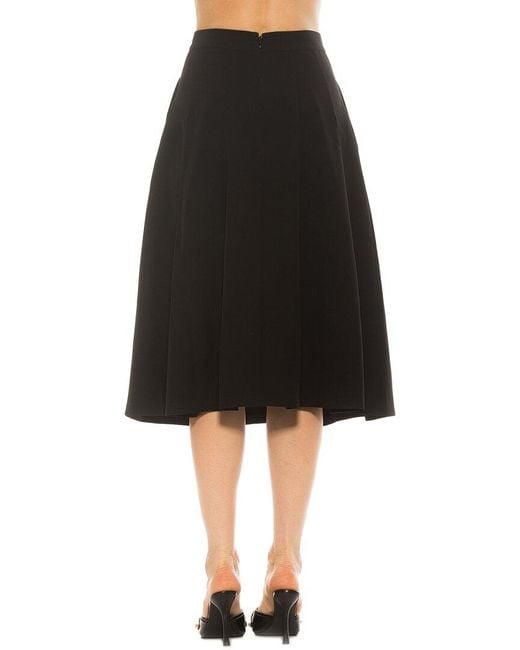 Alexia Admor Black Illia Pleated Skirt