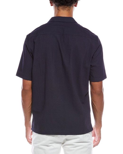 Theory Blue Daze Mod Seersucker Shirt for men