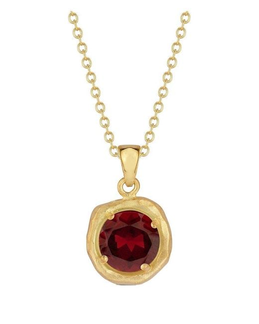 Reiss Metallic 14k 2.35 Ct. Tw. Garnet Necklace